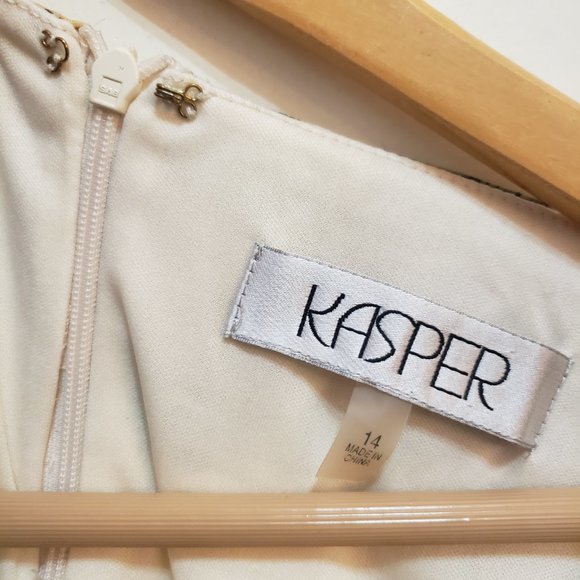 KASPER, Floral-Print Flutter-Sleeve Sheath Dress, Size 14 - Picture 10 of 14